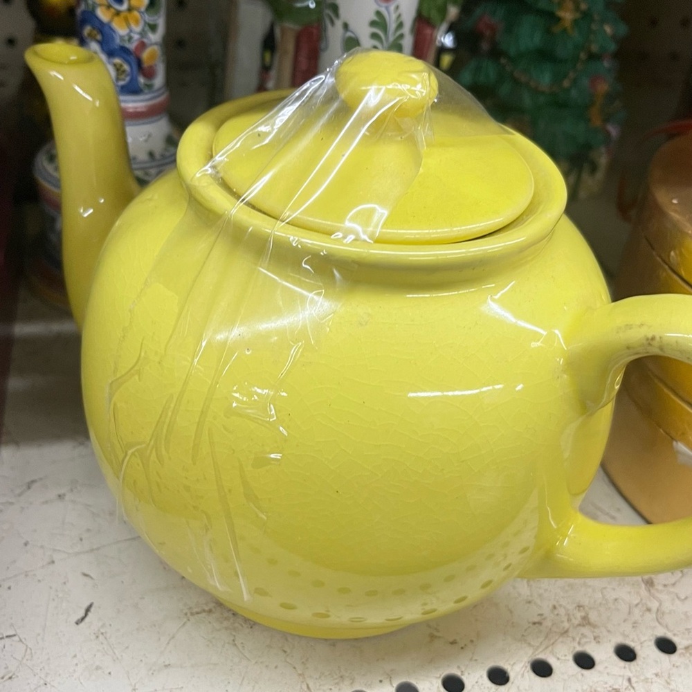 Yellow tea pot